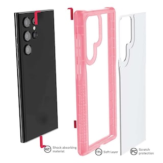 Foto 3 | Funda Ghostek Covert para Samsung S22 Ultra color Rosa/Transparente