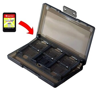 Foto 1 | Dos Porta Juegos para Nintendo Switch Estuche Viaje 24 Juegos Netonbox color Negro