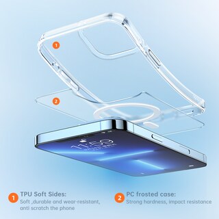Foto 2 | Funda Magnética Serie Crystal Para Ip 13 Pro Mcdodo Transparente