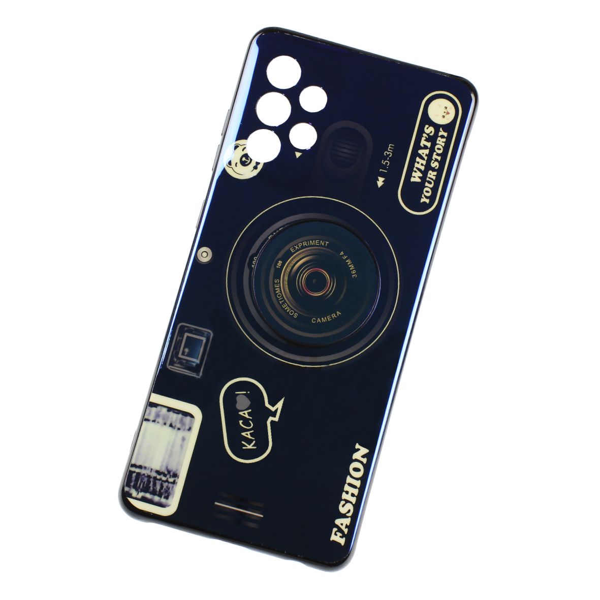 Foto 2 pulgar | Funda Triche Para Samsung Galaxy A72 Diseño Cámara Vintage Color Negro