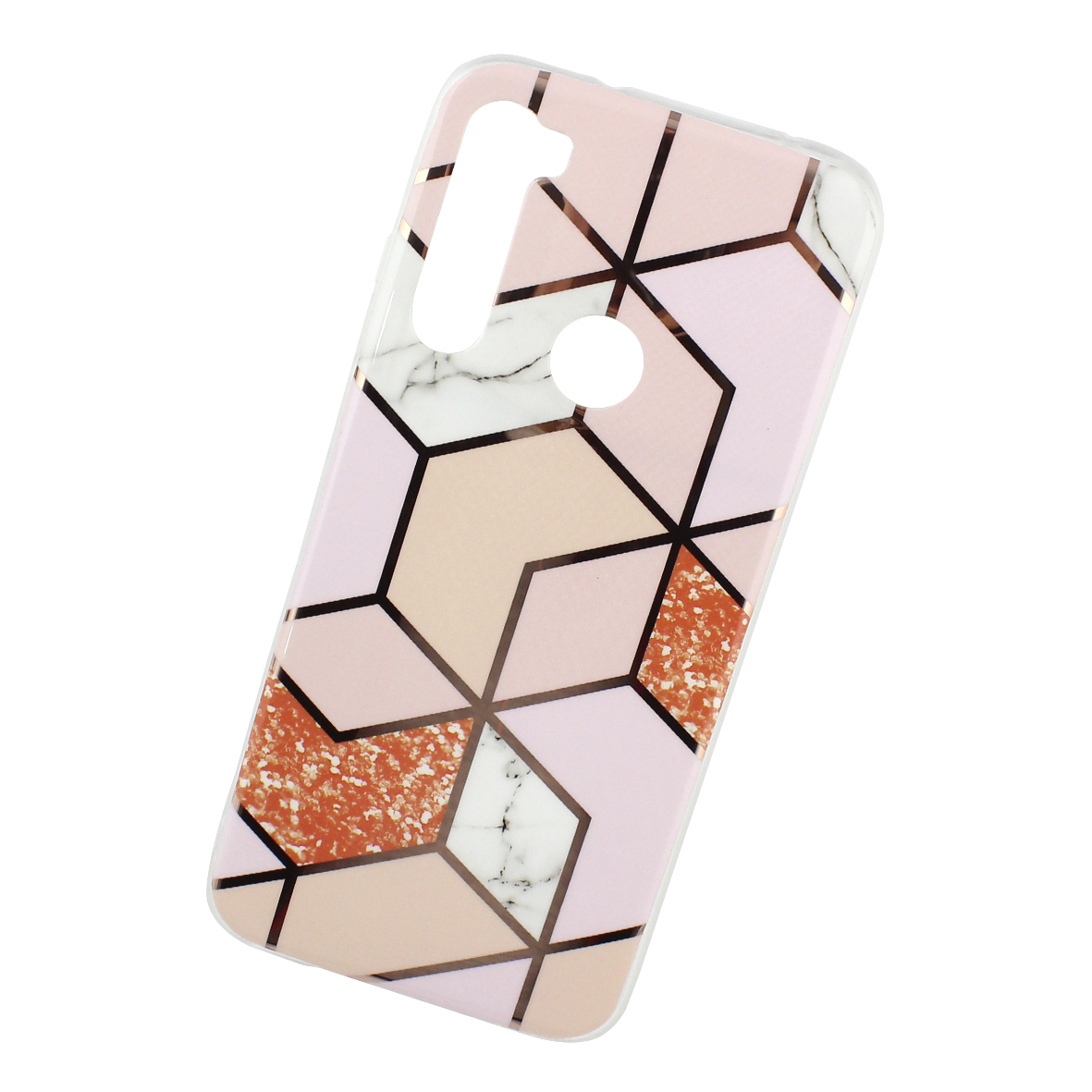 Funda Triche para Xiaomi Redmi Note 8 Diseño Mármol Geométrica 2 color Rosa