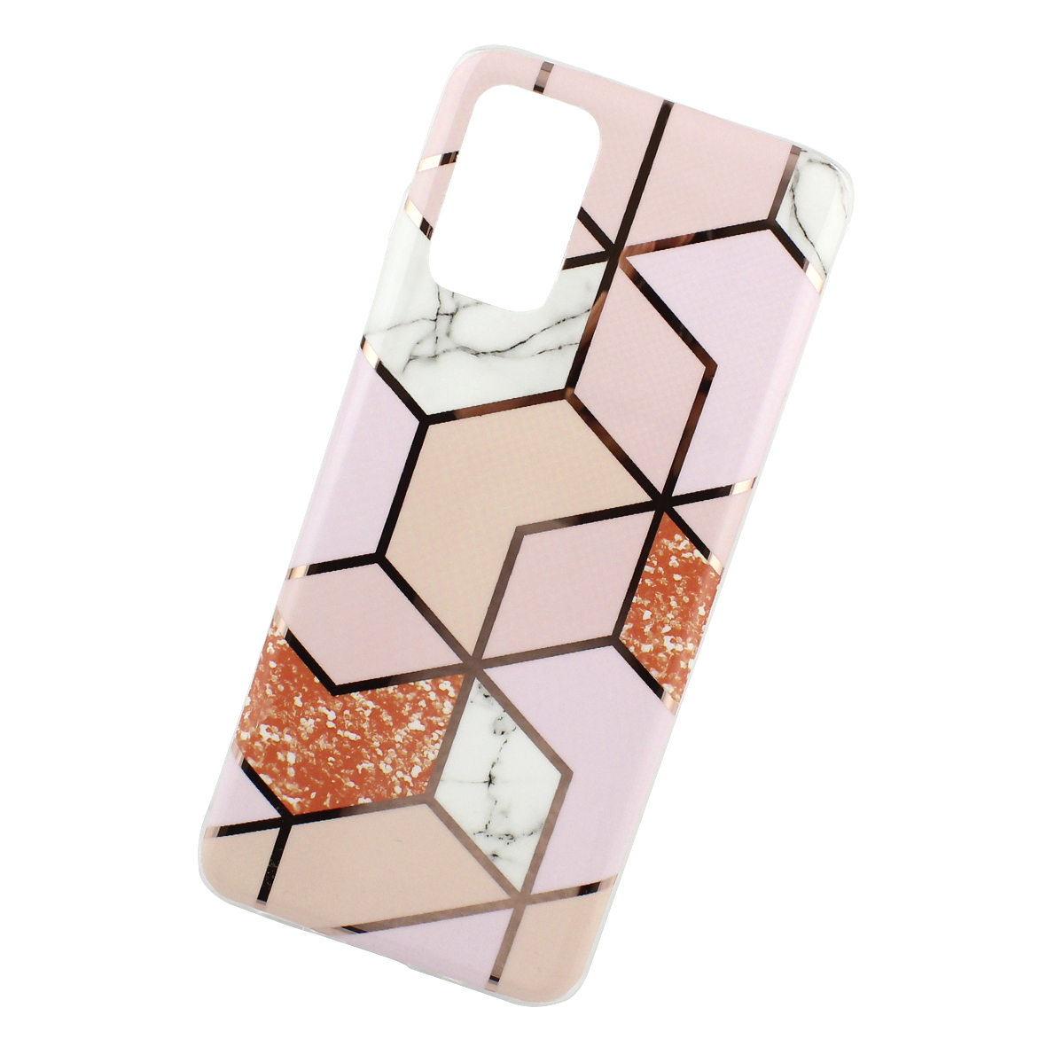 Foto 2 pulgar | Funda Triche para Samsung Galaxy S20 Plus Diseño Mármol Geométrica 2 color Rosa