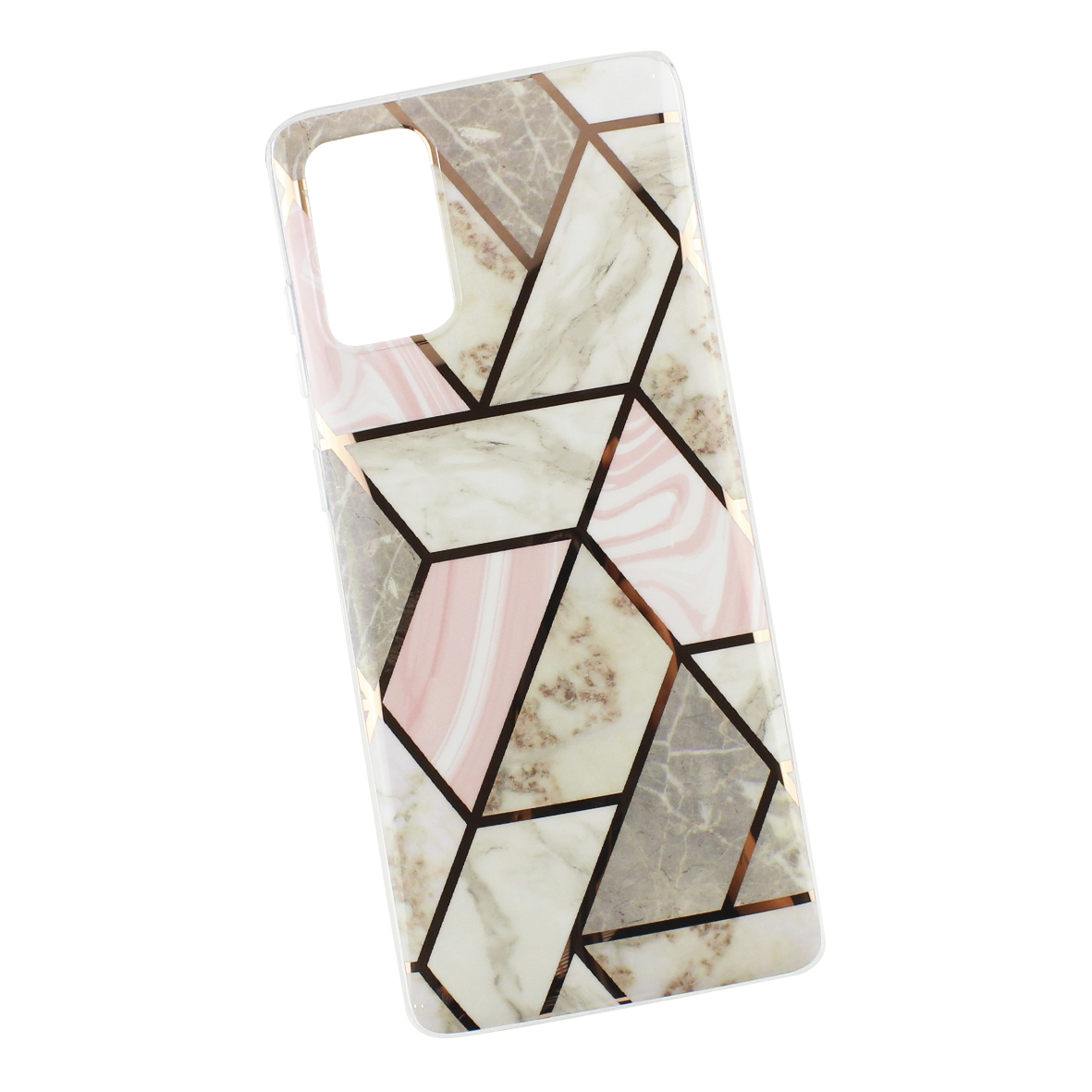 Funda Triche para Galaxy S20 Plus Diseño Mármol Geométrica color Blanco