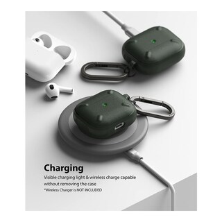 Foto 3 | Funda Para Airpods 3rd (2021) Onyx + Gancho Ringke Verde Obscuro