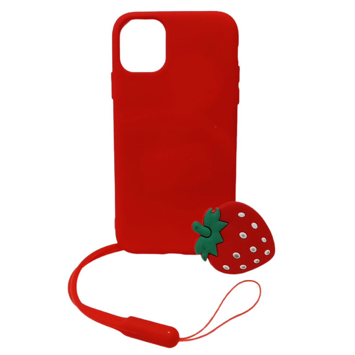 Foto 2 pulgar | Funda para iPhone 11 Pro Max Case Correa Diseño 3d Fresa con Cristal