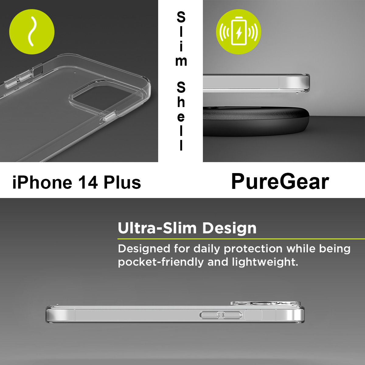 Foto 4 pulgar | Funda para iPhone 14 Plus PureGear Slim Shell color Transparente Ligera