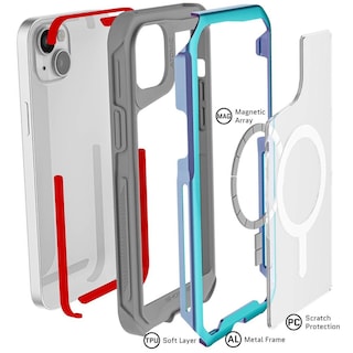 Foto 3 | Funda Ghostek Atomic para iPhone 14 Plus Aluminio Transparente