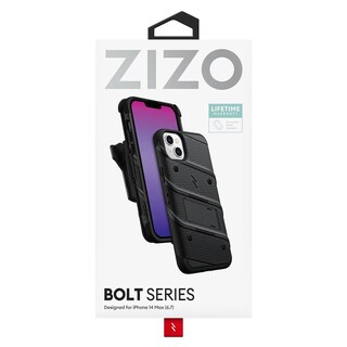 Foto 3 | Funda Zizo Bolt para iPhone 14 Plus color Negro con Clip y Mica de Pantalla