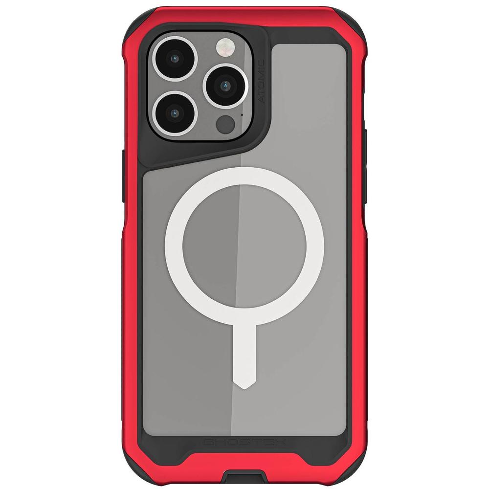 Foto 2 | Funda Ghostek Atomic Para iPhone 14 Pro Max Aluminio Transparente/ Rojo Magsafe