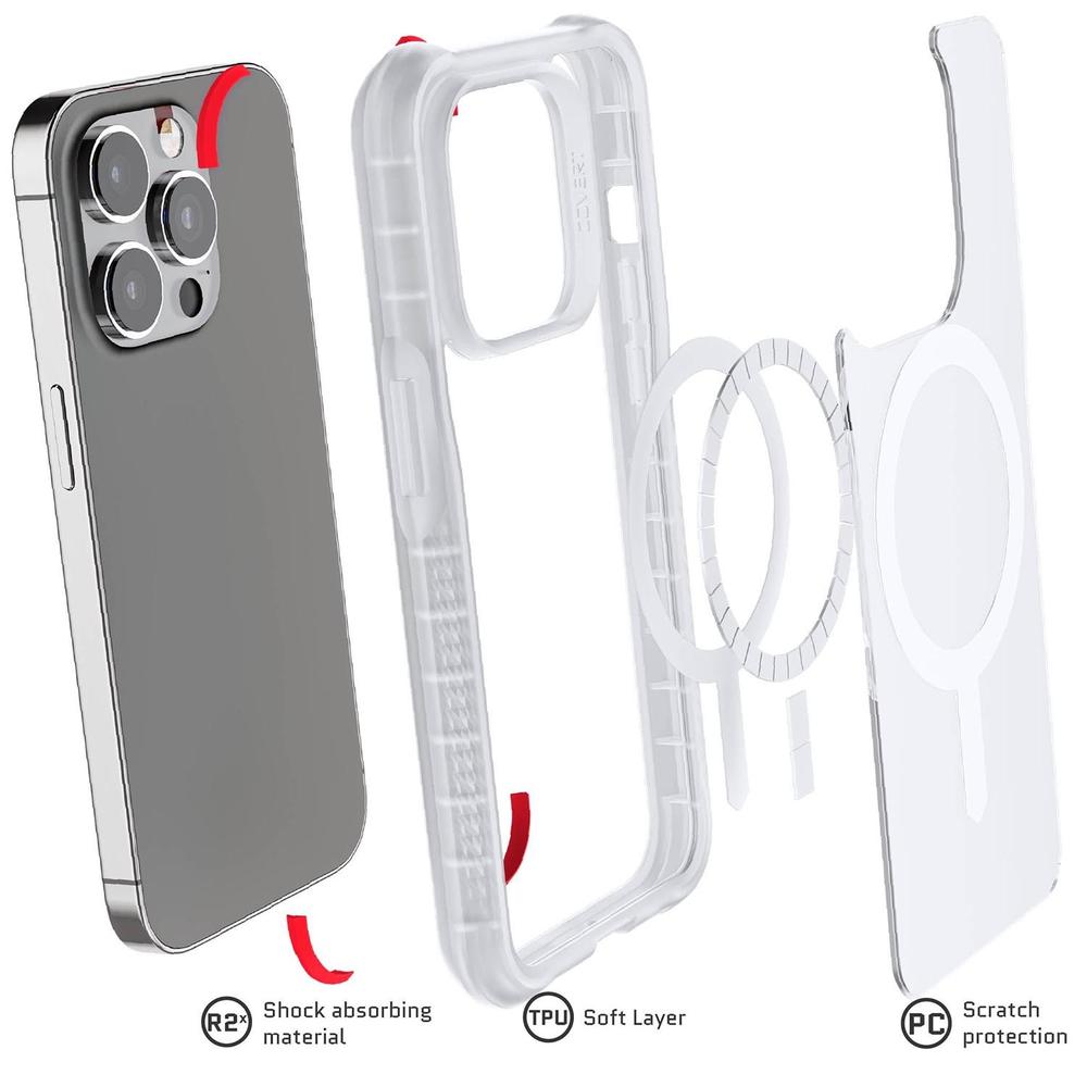 Foto 4 pulgar | Funda Ghostek Covert Para iPhone 14 Pro Max Transparente Magsafe