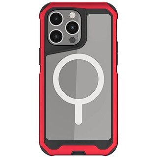 Foto 2 | Funda Ghostek Atomic Para iPhone 14 Pro Aluminio Transparente/ Rojo Magsafe