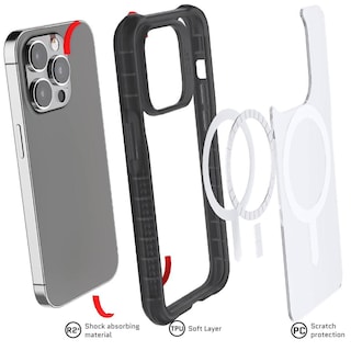 Foto 3 | Funda Ghostek Covert Para iPhone 14 Pro Humo Transparente