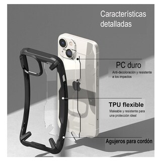 Foto 5 | Funda para iPhone 14 Plus Ringke Fusion X color Negro Grado Militar