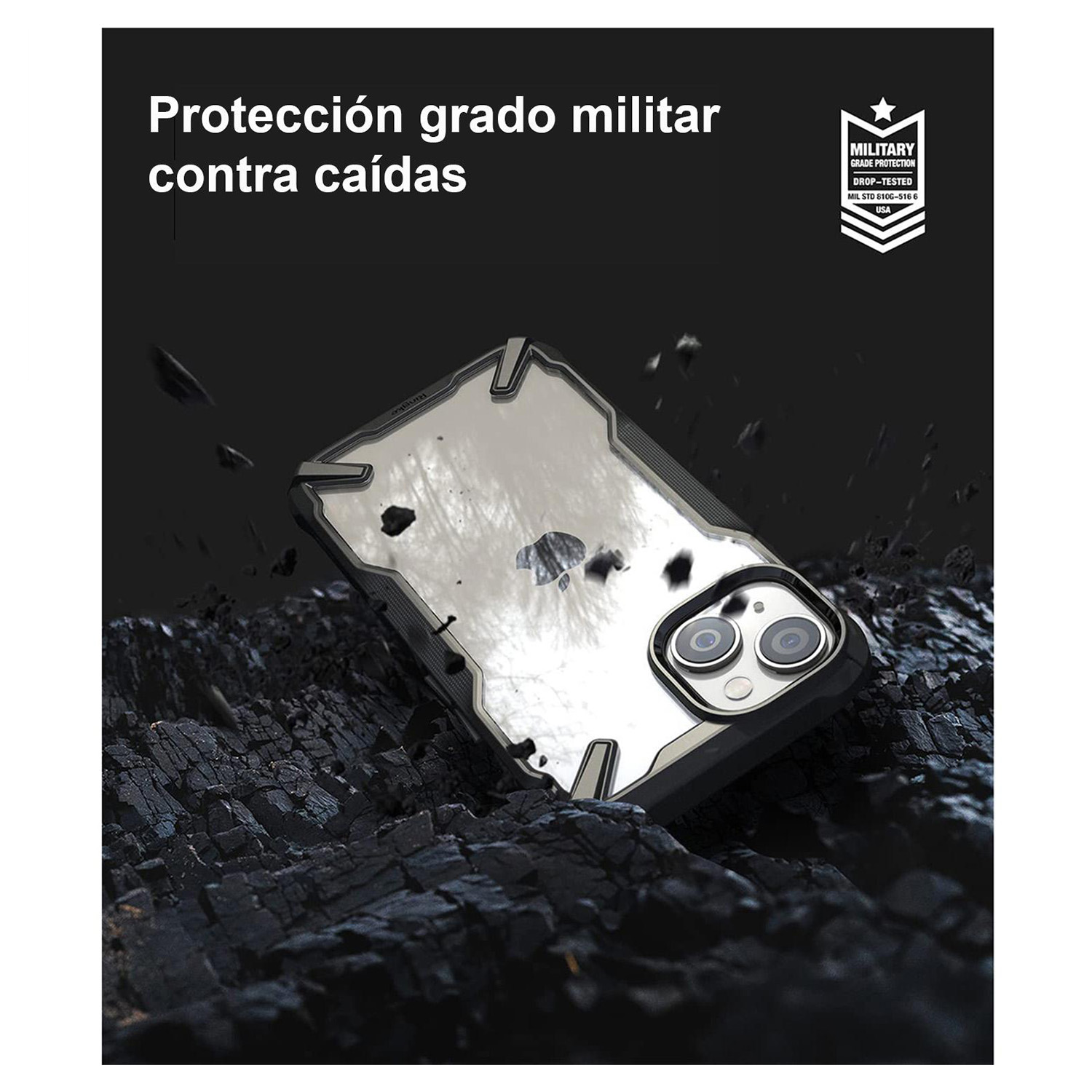 Foto 6 | Funda para iPhone 14 Plus Ringke Fusion X color Negro Grado Militar