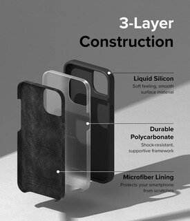 Foto 3 | Funda para Iphone 14 Plus Ringke Silicon Semirrígida Negro
