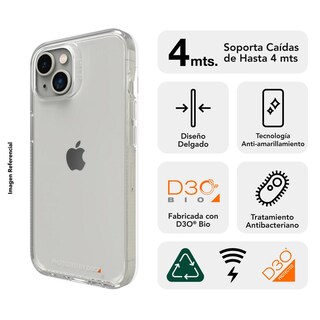 Foto 2 | Funda Gear4 Crystal Palace para iPhone 14 Transparente