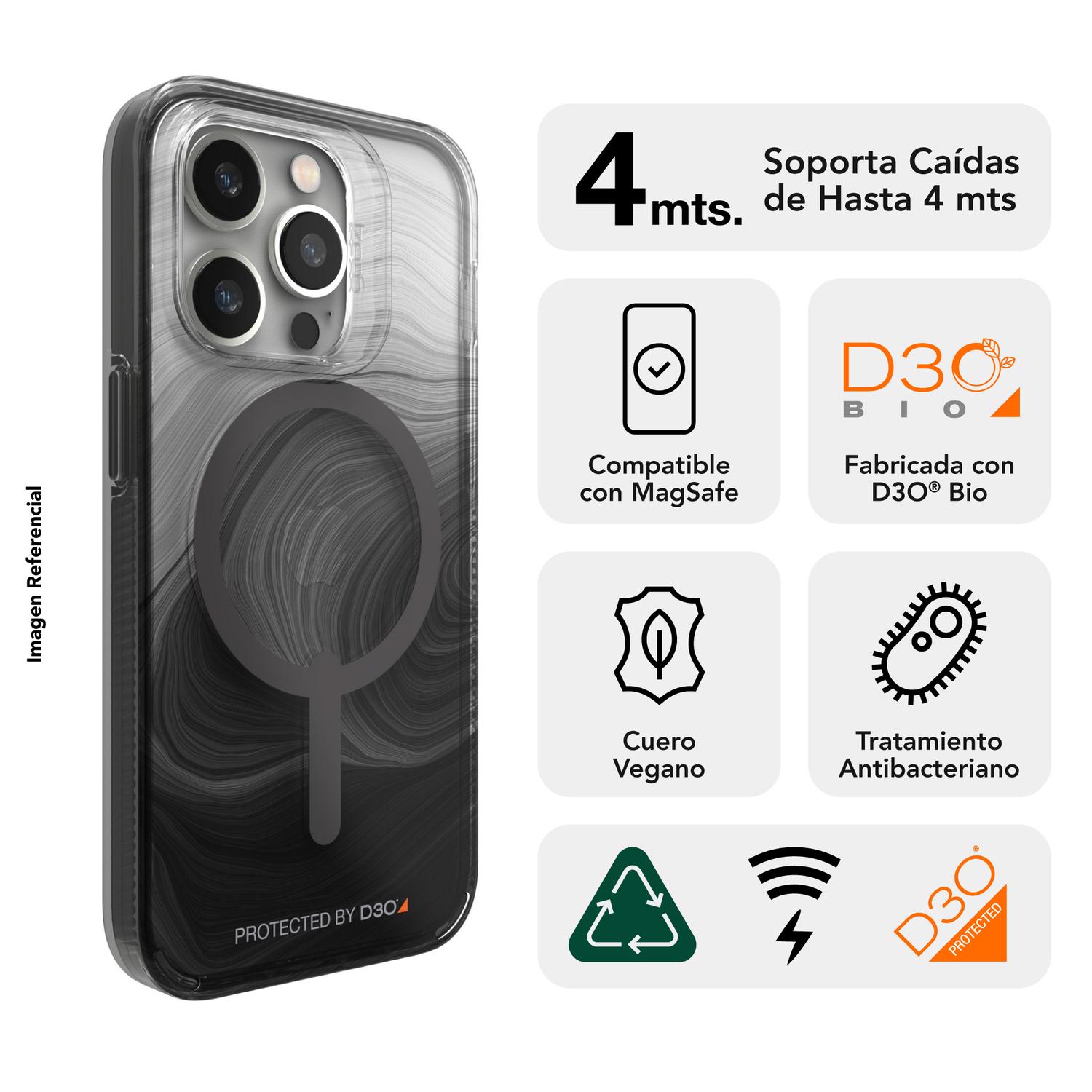 Foto 3 pulgar | Funda Gear4 Milan Snap Para Iphone 14 Pro - Remolino Azul