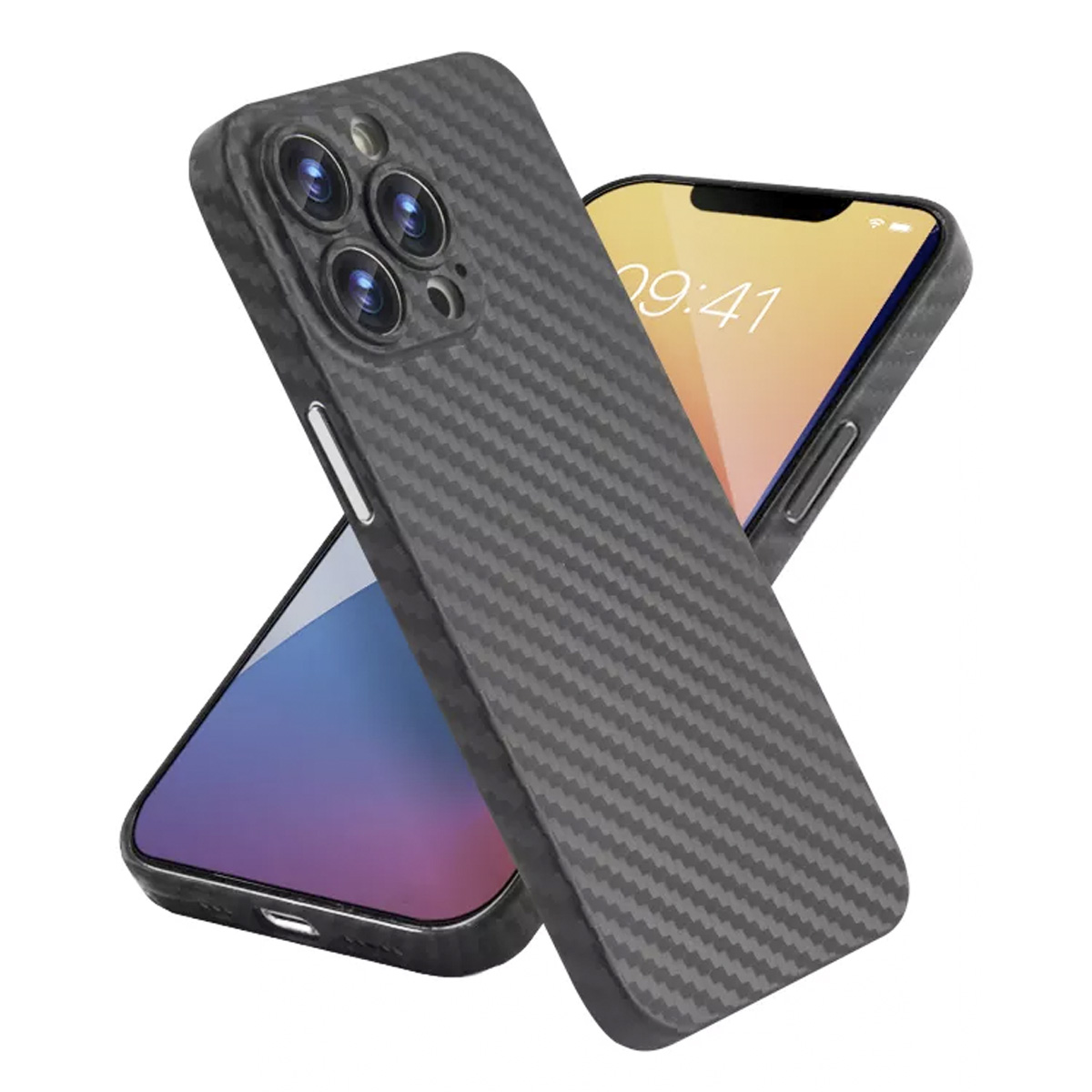 Foto 3 | Funda Premium Netonbox color Gris y Negro Case Texturizada Fibra de Carbono para Iphone 11 Pro Max