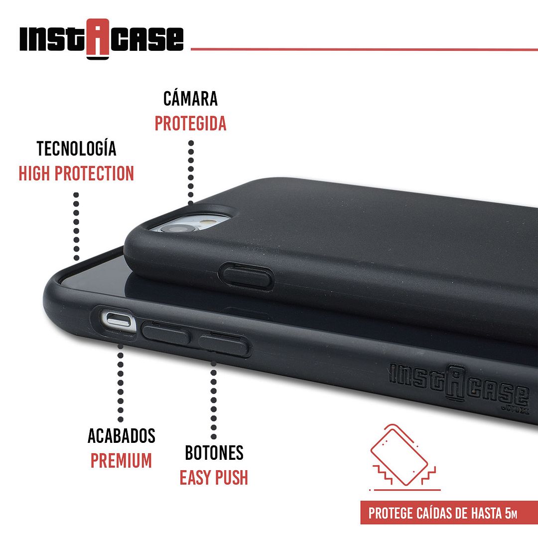 Foto 2 | Funda para Celular iPhone SE Instacase color Negro