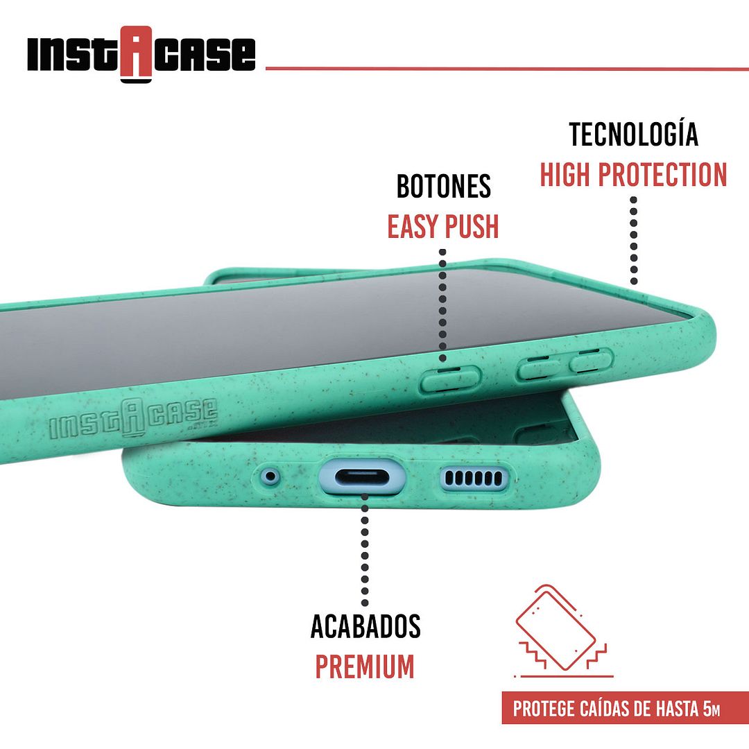 Foto 2 | Funda InstaCase para Galaxy S20 Plus color Azul Menta