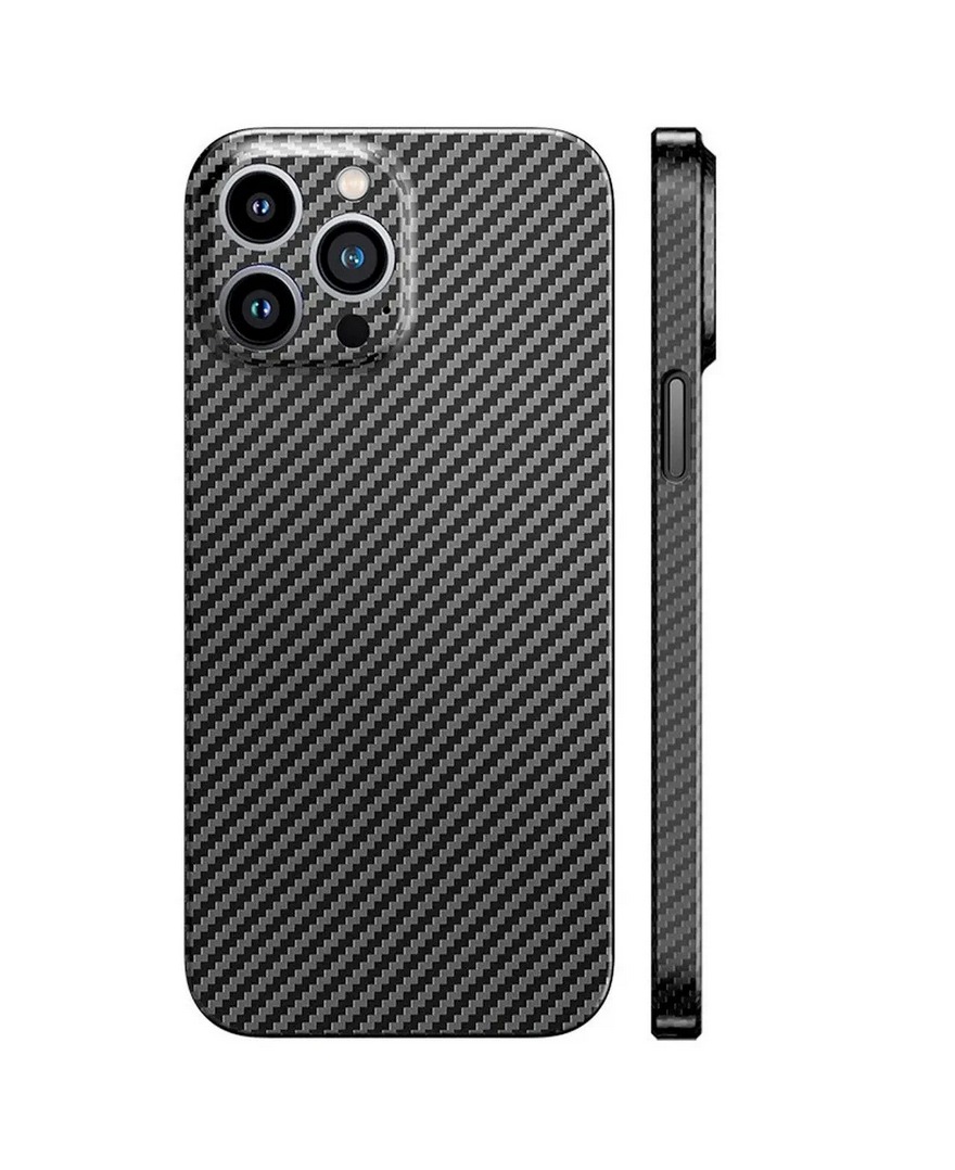 Funda Netonbox Texturizada de Fibra de Carbono para iPhone 14 Plus color Gris