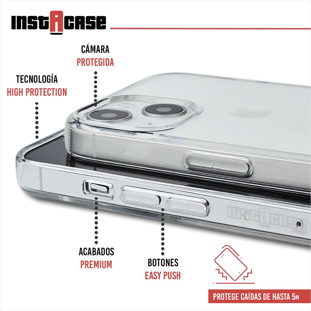 Foto 3 pulgar | Funda Instacase Para Iphone 14 Plus Transparente