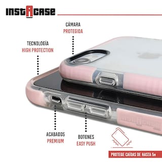 Foto 2 | Funda InstaCase color Rosa para iPhone 7 a Prueba de Golpes