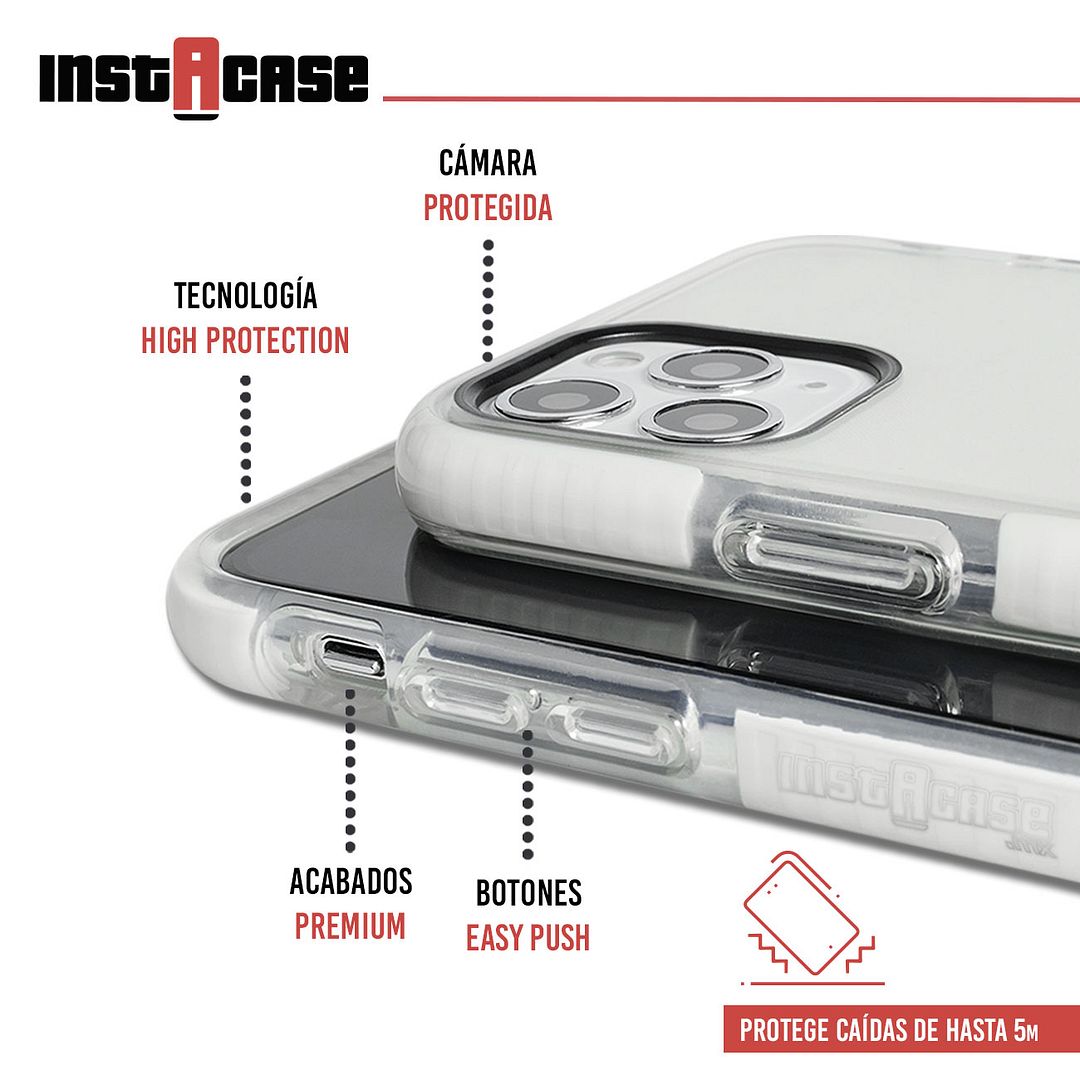 Foto 3 pulgar | Funda InstaCase color Blanco para iPhone 11 Pro Max a Prueba de Golpes