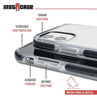 Foto 2 | Funda InstaCase color Negro para iPhone 12 a Prueba de Golpes