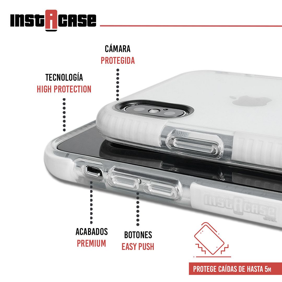Foto 3 pulgar | Funda InstaCase color Blanco para iPhone XS Max a Prueba de Golpes