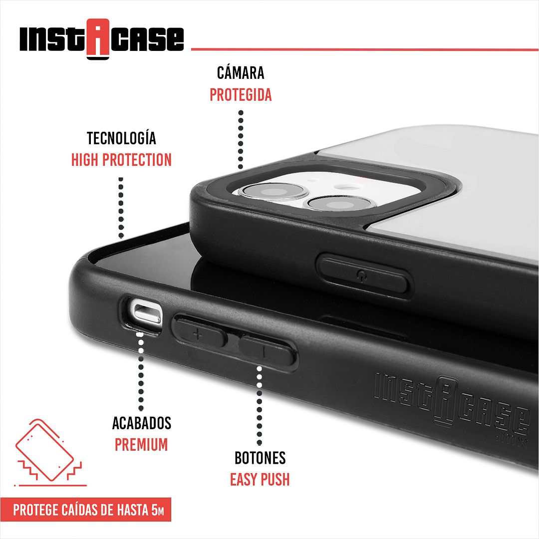 Foto 3 pulgar | Funda InstaCase para iPhone 11 Acabado Espejo color Negro