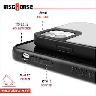 Foto 2 | Funda InstaCase para iPhone 11 Acabado Espejo color Negro