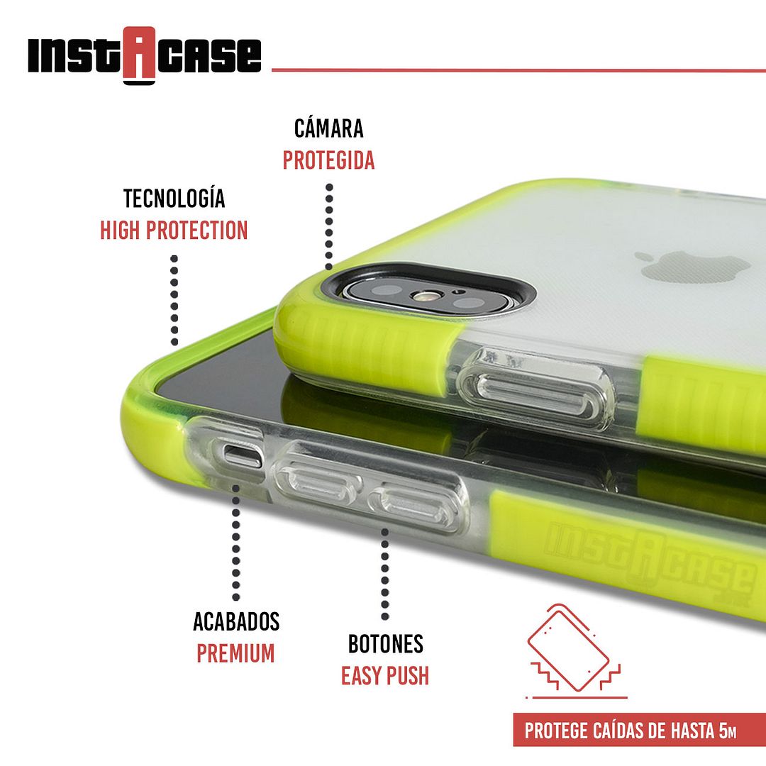 Foto 2 | Funda Instacase Para Iphone Xs Max A Prueba De Golpes Amarillo