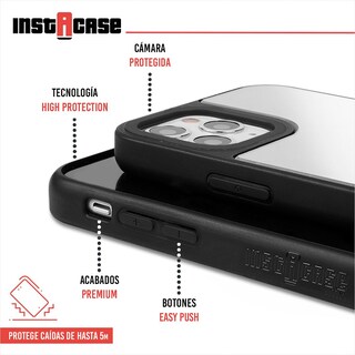 Foto 2 | Funda InstaCase para iPhone 11 Pro Max Acabado Espejo color Negro