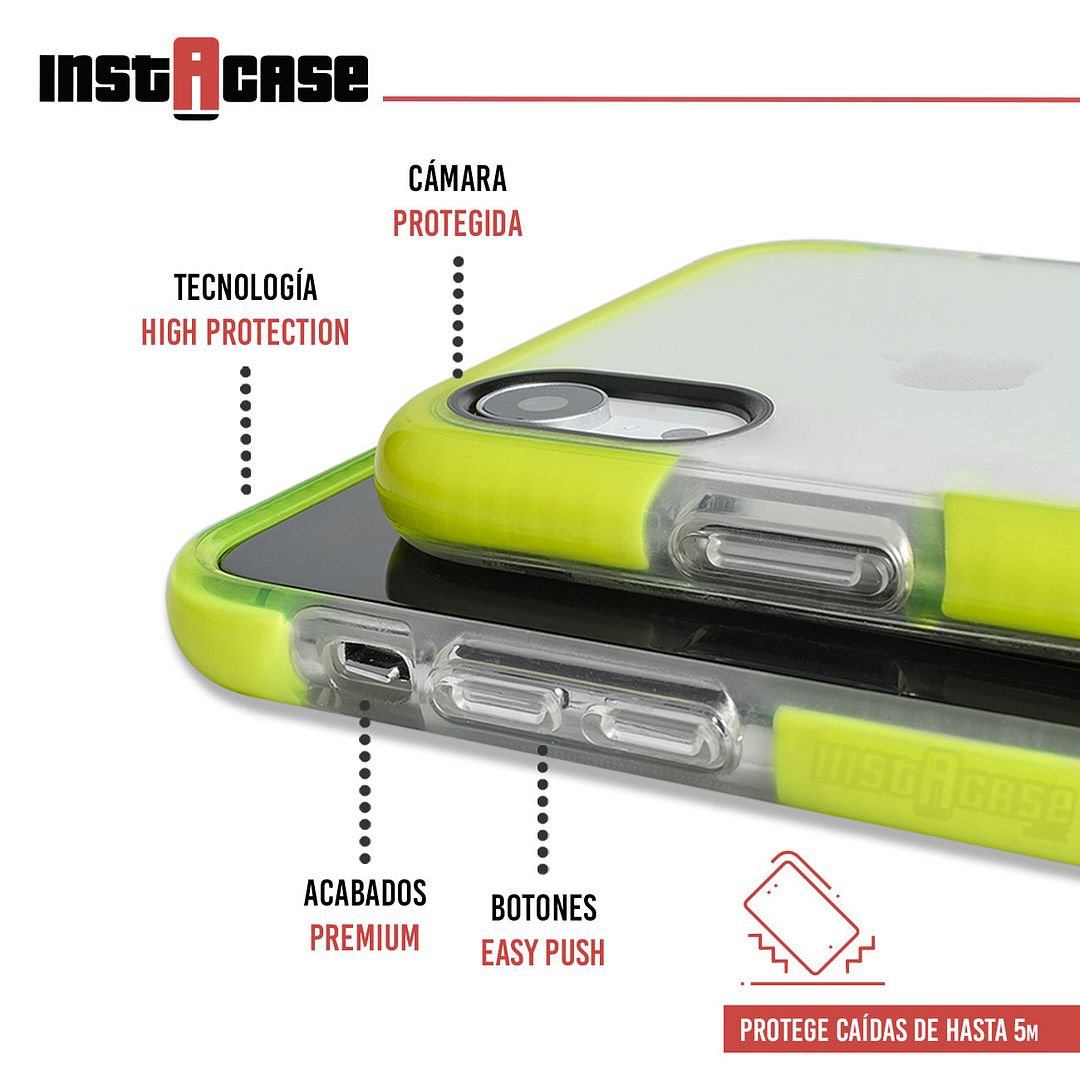 Foto 2 | Funda Instacase Para Iphone Xr A Prueba De Golpes Amarillo