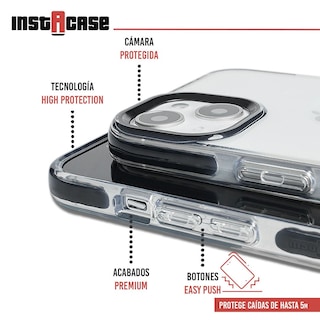 Foto 2 | Funda Instacase Para Iphone 13 A Prueba De Golpes Negro