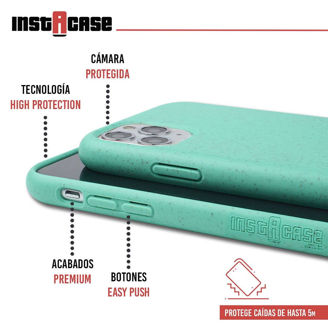Foto 3 pulgar | Funda Instacase Para Iphone 11 Pro Max Azul Menta
