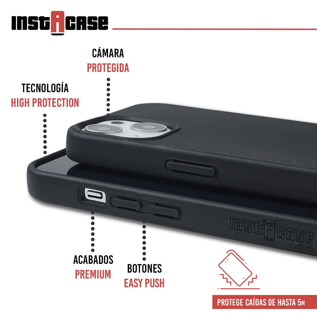 Foto 3 pulgar | Funda Instacase Para Iphone 13 Negro