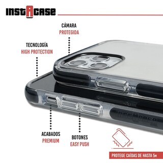 Foto 2 | Funda Instacase Para Iphone 12 Pro A Prueba De Golpes Negro