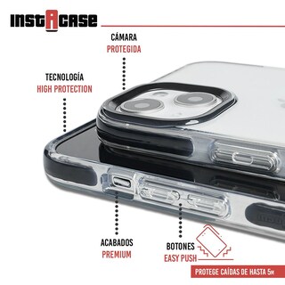 Foto 2 | Funda Instacase Para Iphone 14 A Prueba De Golpes Negro
