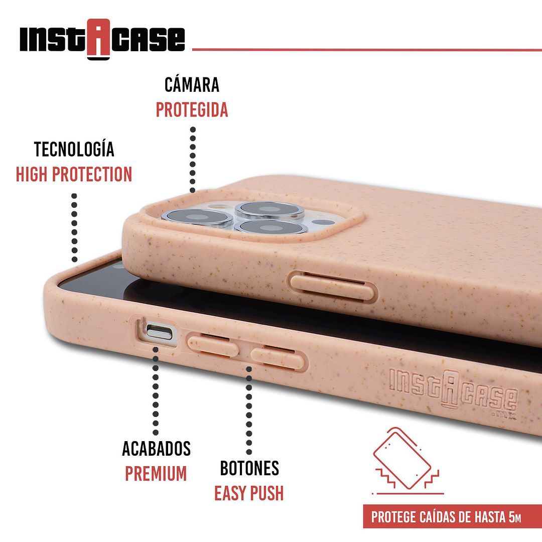 Foto 3 pulgar | Funda Instacase Para Iphone 13 Pro Rosa