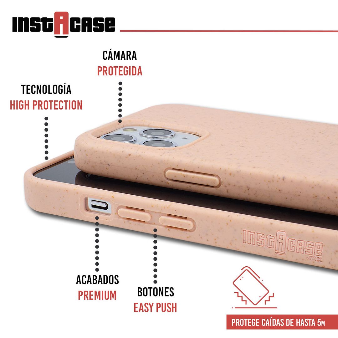 Foto 3 pulgar | Funda Instacase Para Iphone 12 Pro Rosa