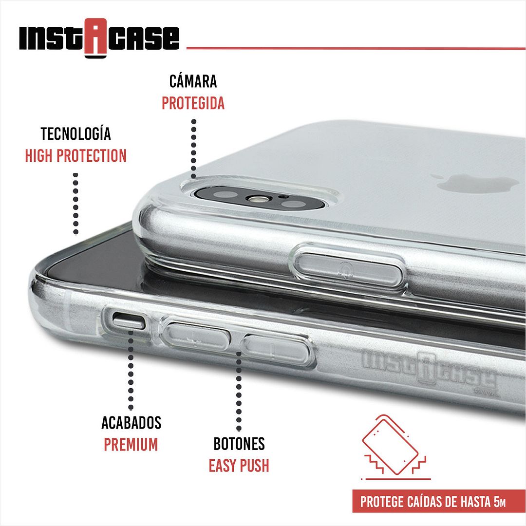 Foto 3 pulgar | Funda InstaCase para Iphone Xs Max color Transparente