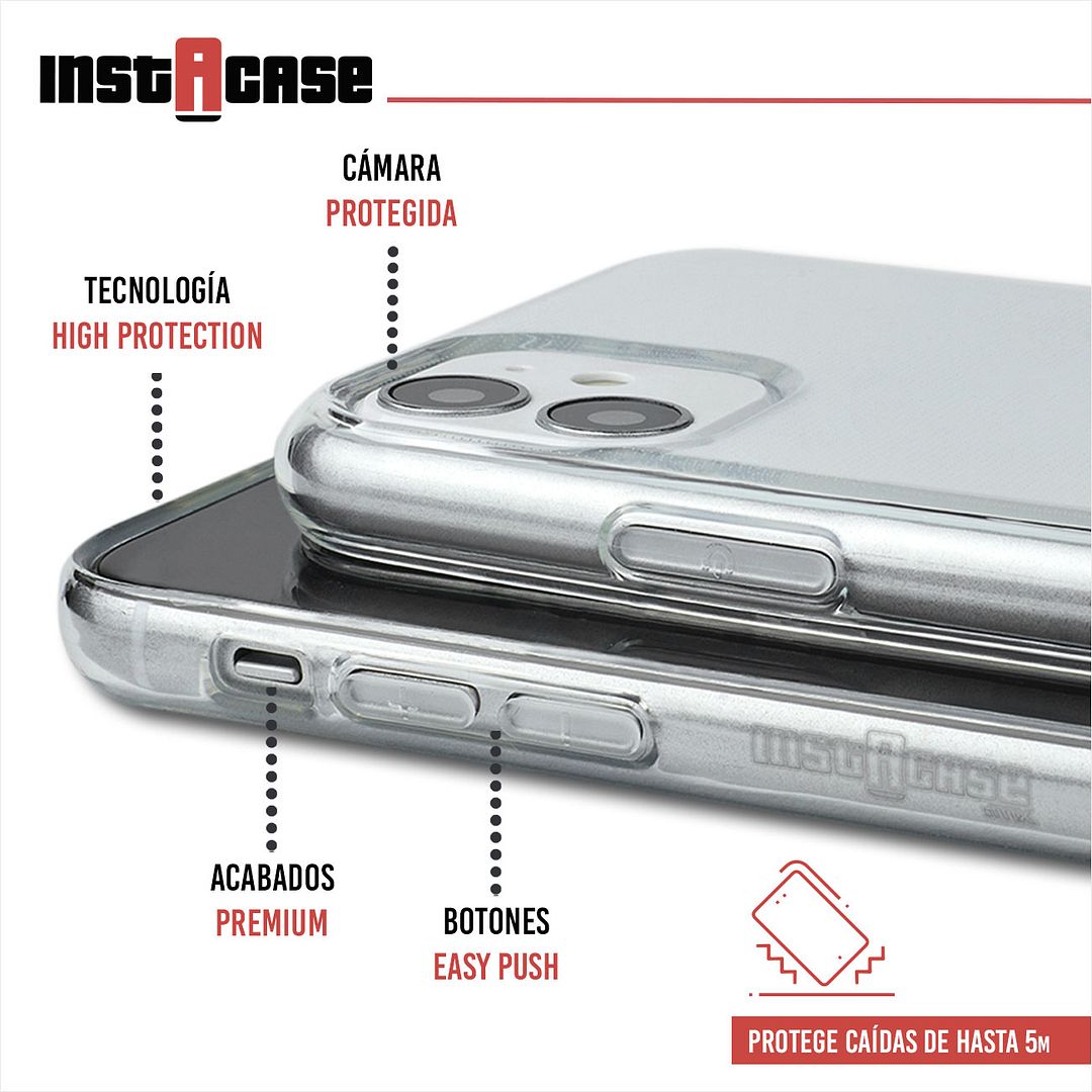 Foto 3 pulgar | Funda InstaCase para iPhone 12 color Transparente