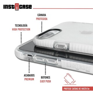 Foto 2 | Funda InstaCase para iPhone 7 Plus color Blanco a Prueba de Golpes