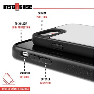 Foto 2 | Funda InstaCase para iPhone 8 Acabado Espejo color Negro