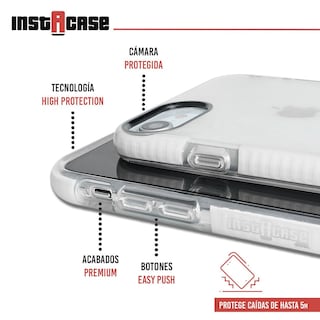 Foto 2 | Funda InstaCase para iPhone 7 color Blanco a Prueba de Golpes