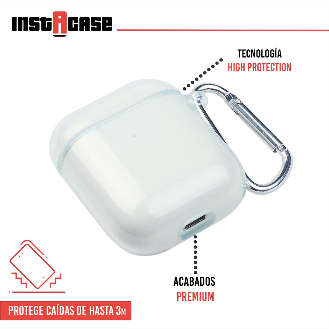 Foto 3 pulgar | Funda Instacase Para Airpods Primera Generación Transparente
