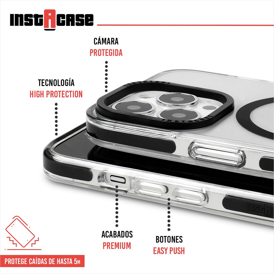 Foto 3 pulgar | Funda InstaCase para iPhone 13 Pro Max Magsafe color Negro