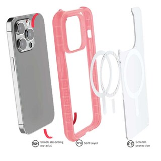 Foto 3 | Funda Ghostek para Iphone 14 Pro Rosa Transparente Magsafe